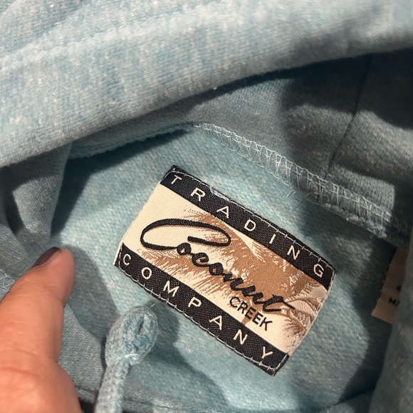 Cape May 2X Hooded Sweatshirt Coconut Creek Trading Company Teal/Blue New - Picture 8 of 9